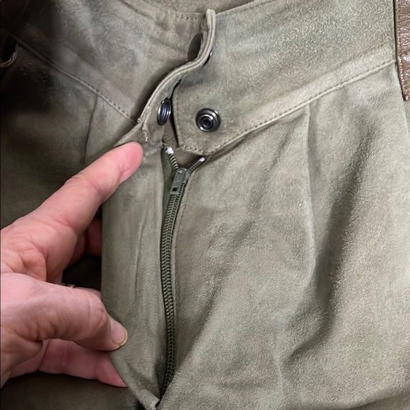 CLAUDE MONTANA Pour IDEAL CUIR PARIS 80’s vintage suede, brown leather & concho - Picture 12 of 14